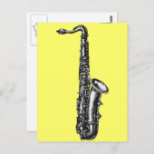 Carte Postale Tenor Saxophone (Devant / Derrière)