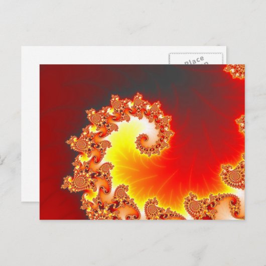 Carte Postale Tentacle flamand - Art fractal (Devant / Derrière)