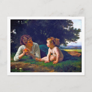 Carte Postale Tentation, Bouguereau
