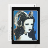 Carte Postale 'Tentation dans la magie' Peinture sur une (Devant / Derrière)