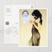 Carte Postale Tentation - de la série d'amour de Pierrot (Devant / Derrière)