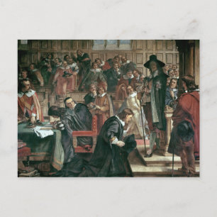 Carte Postale Tentative d'arrestation de 5 membres de la Chambre