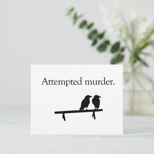 Carte Postale Tentative de meurtre (Debout devant)