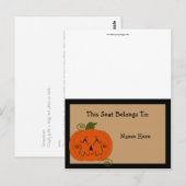 Carte Postale Tente de Tableau de citrouille de patchwork de (Devant / Derrière)