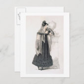 Carte Postale Tenue de deuil, planche de mode d'après Ackermann' (Devant / Derrière)