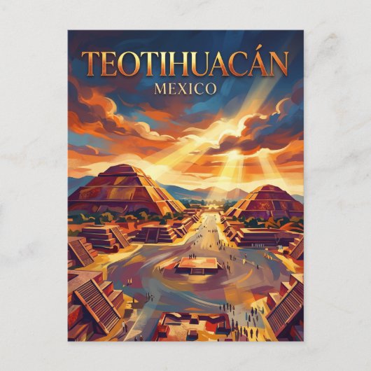Carte Postale Teotihuacán Mexique (Devant)