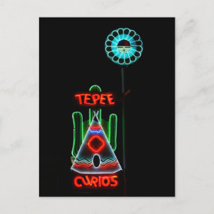 Carte Postale Tepee Curios Neon Sign, Tucumcari, Nouveau-Mexique