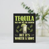 Carte Postale Tequila Boire Funny Lemon Salt Drink (Debout devant)