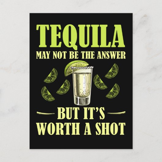 Carte Postale Tequila Boire Funny Lemon Salt Drink (Devant)