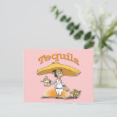 Carte Postale Tequila Cactus Mexicain Sombrero (Debout devant)