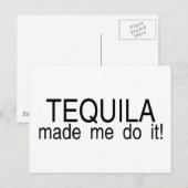 Carte Postale Tequila M'A Fait Le Faire (Devant / Derrière)