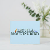 Carte Postale Tequila Mockingbird drôle Livre Lover Pun bleu (Debout devant)