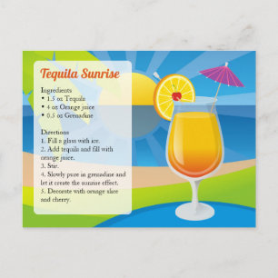 Carte Postale Tequila Sunrise