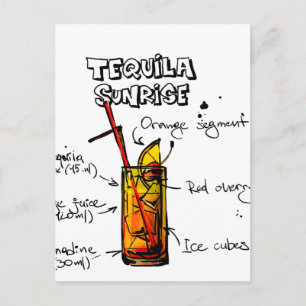 Carte Postale Tequila Sunrise Cocktail Recette
