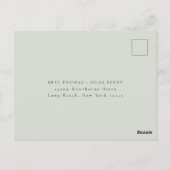 Carte Postale Terme Automne Floral Repas Choix Mariage RSVP (Dos)