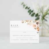 Carte Postale Terme Automne Floral Repas Choix Mariage RSVP (Debout devant)