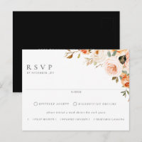 Terme Automne Floral Repas Choix Mariage RSVP