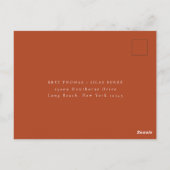 Carte Postale Terme Automne Floral Repas Choix Mariage RSVP (Dos)