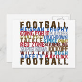 CARTE POSTALE TERMES DE FOOTBALL (Devant / Derrière)