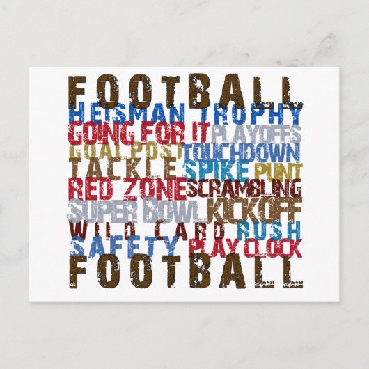 CARTE POSTALE TERMES DE FOOTBALL (Devant)
