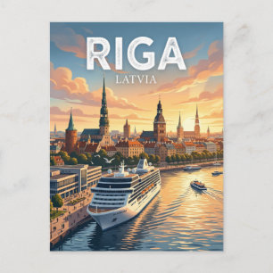 Carte Postale Terminal de croisière du port de passagers de Riga