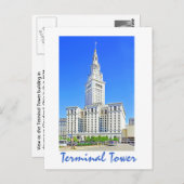 Carte Postale Terminal Tower, Cleveland, Ohio, États-Unis (Devant / Derrière)