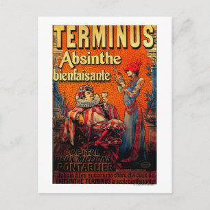Carte Postale Terminus Absinthe Poster Vintage Europe