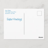 Carte Postale Téroube et fleurs de Pâques vintages (Dos)