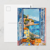 Carte Postale Terrace view of Mediterranean sea (Devant / Derrière)