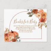 Carte Postale Terracota Citrouille Rustic Floral Livres pour béb (Devant)