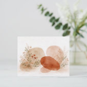 Carte Postale Terracotta Abstract Boho Botanical Watercolor (Debout devant)