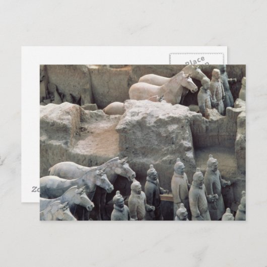 Carte Postale Terracotta Army, dynastie Qin, 210 av. J.-C. (Devant / Derrière)