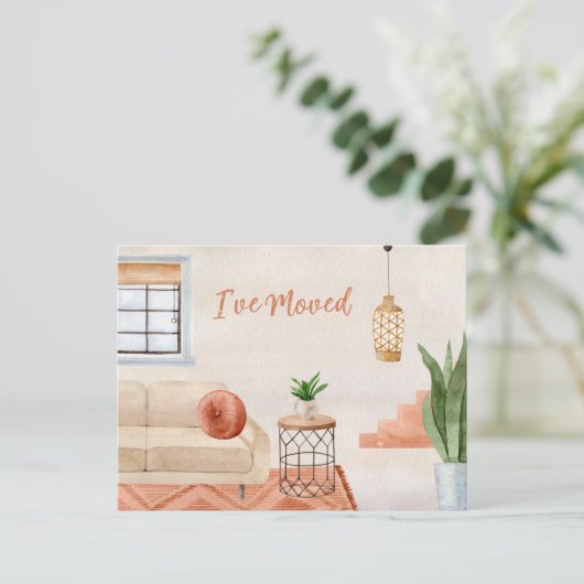 Carte Postale Terracotta Bohemian Moving Faire-part (Debout devant)