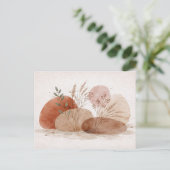 Carte Postale Terracotta Boho Abstract Botanical Watercolor  (Debout devant)