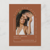 Carte Postale Terracotta Boho Arch Photo QR Code Enregistrer not (Devant)