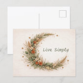 Carte Postale Terracotta Boho Floral Crescent Moon Botanical  (Devant / Derrière)