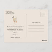 Carte Postale Terracotta Fleur Sauvage Merci (Dos)