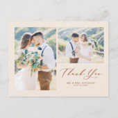 Carte Postale Terracotta Joli Script Photo Collage Merci (Devant)