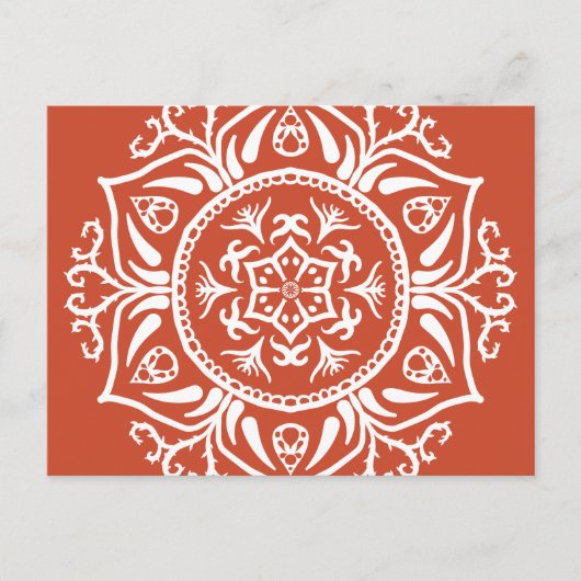 Carte Postale Terracotta Mandala (Devant)