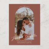 Carte Postale Terracotta moderne arche photo faire-part de maria (Devant)