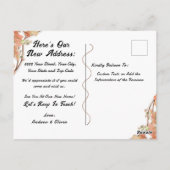 Carte Postale Terracotta Orange Feuilles Rusty Foil Déplacement  (Dos)