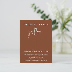 Carte Postale Terracotta Rien De Fancy Just Love Mariage