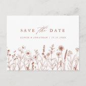 Carte Postale Terracotta Rustic Fall Fleur sauvage Enregistrer l (Devant)