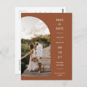 Carte Postale Terracotta Script Arch Photo Code QR Enregistrer l (Devant / Derrière)