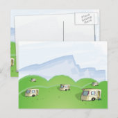 Carte Postale terrain de caravaning (Devant / Derrière)