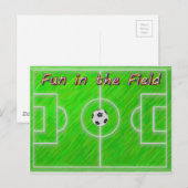 Carte Postale Terrain de football (Devant / Derrière)