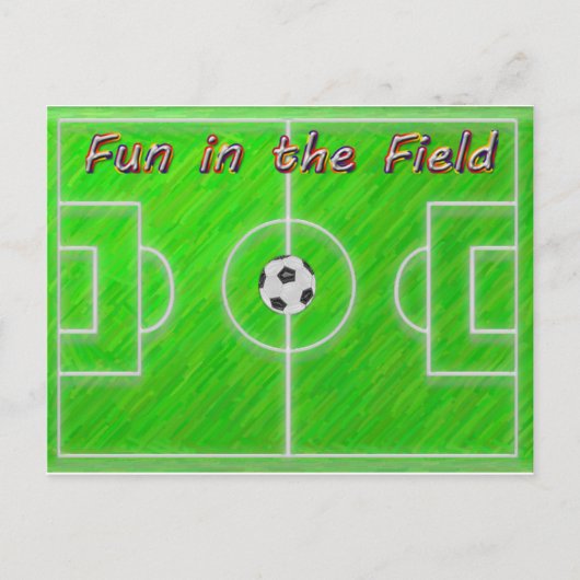 Carte Postale Terrain de football (Devant)