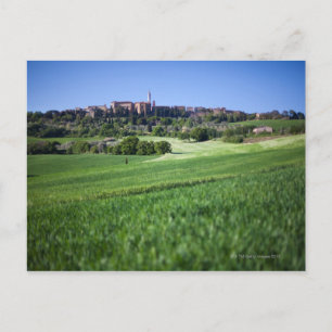 Carte Postale terrain de granit déconcentré avec sur pienza, tos