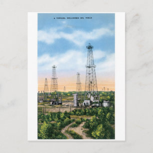 Carte Postale Terrain pétrolier de l'Oklahoma
