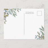 Carte Postale Terrarium géométrique minimal à feuilles et or (Dos)